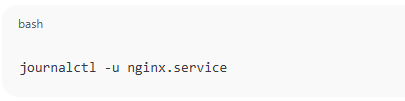 Check logs for a specific service