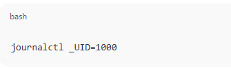 Show logs for a specific user