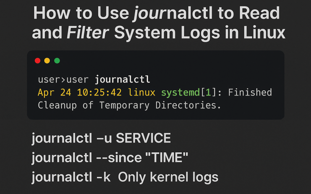 How to Use journalctl to Read and Filter System Logs in Linux