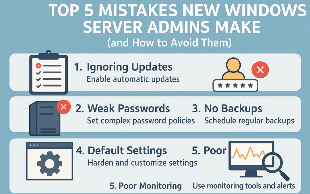 Top 5 Mistakes New Windows Server Admins Make (and How to Avoid Them)