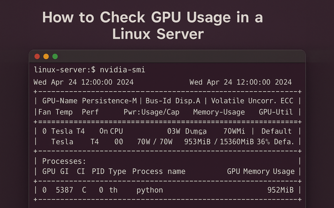 How to Check GPU Usage in a Linux Server