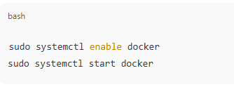 Enable and start Docke