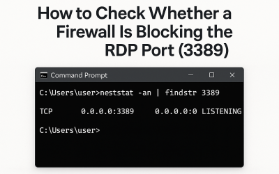 How to Check Whether a Firewall Is Blocking the RDP Port (3389)