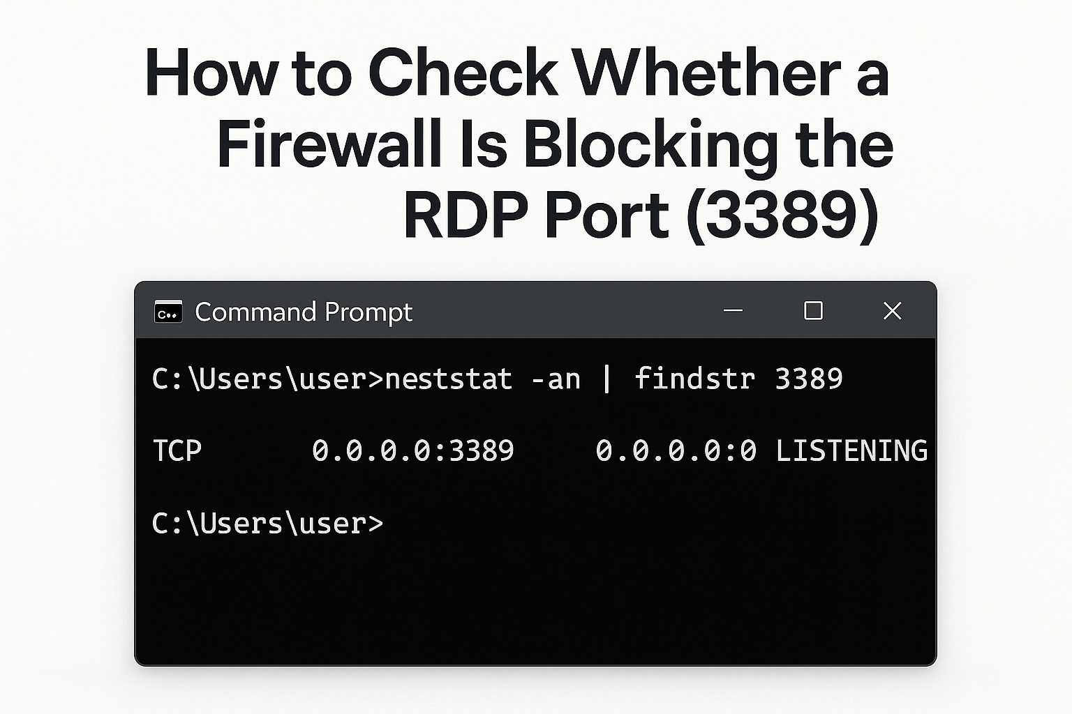 How to Check Whether a Firewall Is Blocking the RDP Port (3389)