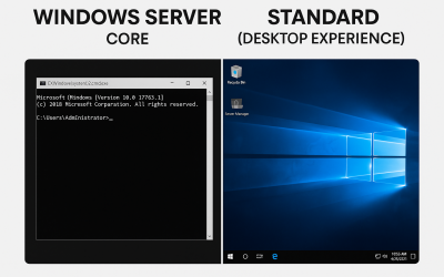 Windows Server Core vs Standard (Desktop Experience)